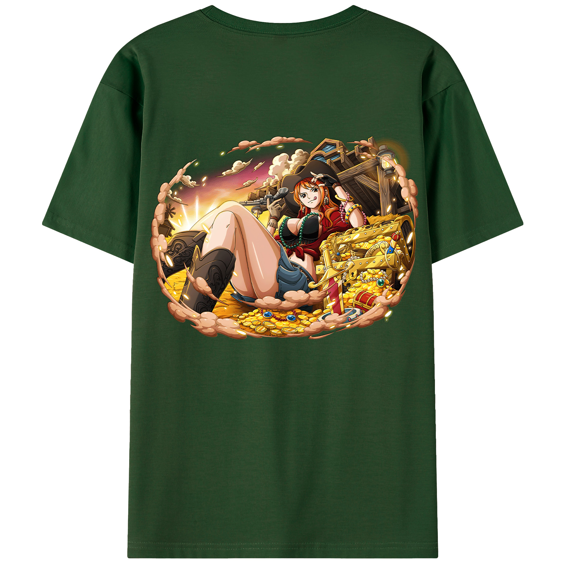 ワンピース ナミ ONE PIECE Nami 綿100％半袖Tシャツ（背面プリント）